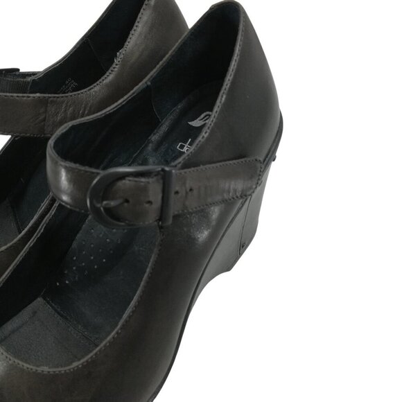 Dansko Fanny Wedge Brown Mary Jane Studded Shoes Size 40 US 10 Pumps Comfort - Picture 2 of 12